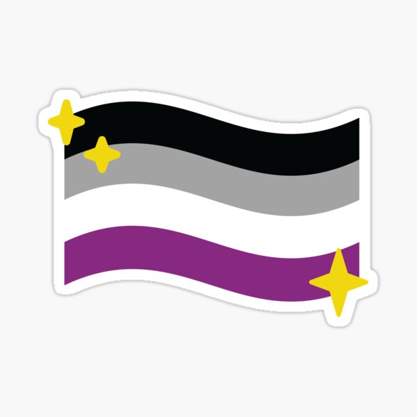 Asexual Pride Flag Sparkle Emoji Sticker For Sale By Lavenderhearts Redbubble