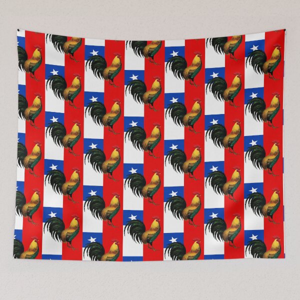 Item preview, Chilean Flag Cock Fight Game Fowl designed and sold by Rustic Valley Studio.