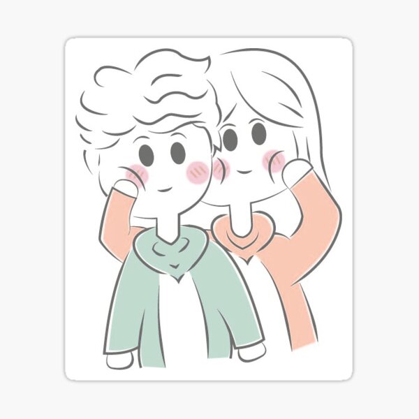 Couple Draw Stickers Redbubble