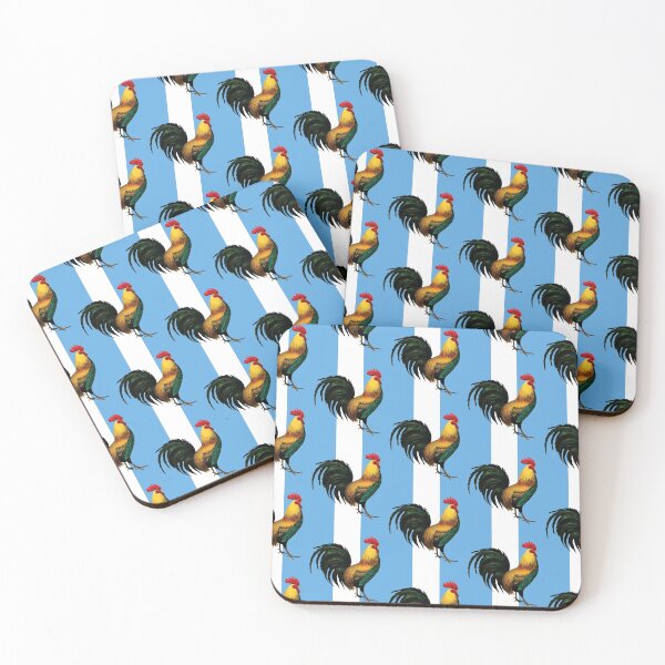 Item preview, Argentinian Flag Cock Fight Game Fowl designed and sold by Rustic Valley Studio.