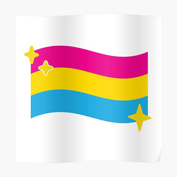 "Pansexual Pride Flag Sparkle Emoji" Poster by lavenderhearts Redbubble