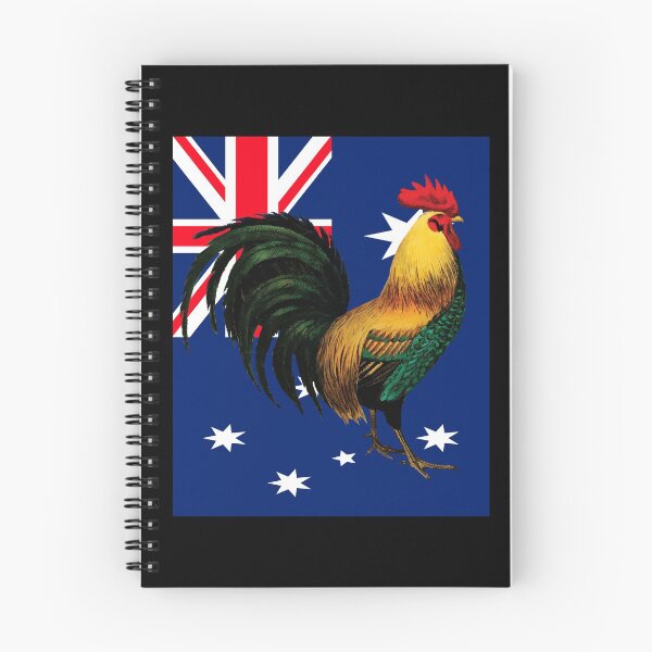 Item preview, Australian Flag Cock Fight Game Fowl designed and sold by Rustic Valley Studio.