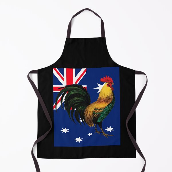 Item preview, Australian Flag Cock Fight Game Fowl designed and sold by Rustic Valley Studio.