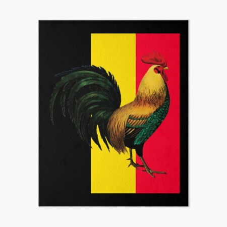 black red yellow rooster flag