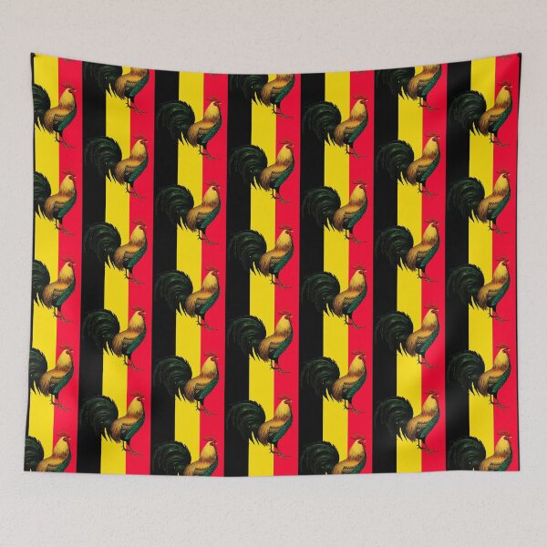 Item preview, Belgium Flag Cock Fight Game Fowl designed and sold by Rustic Valley Studio.