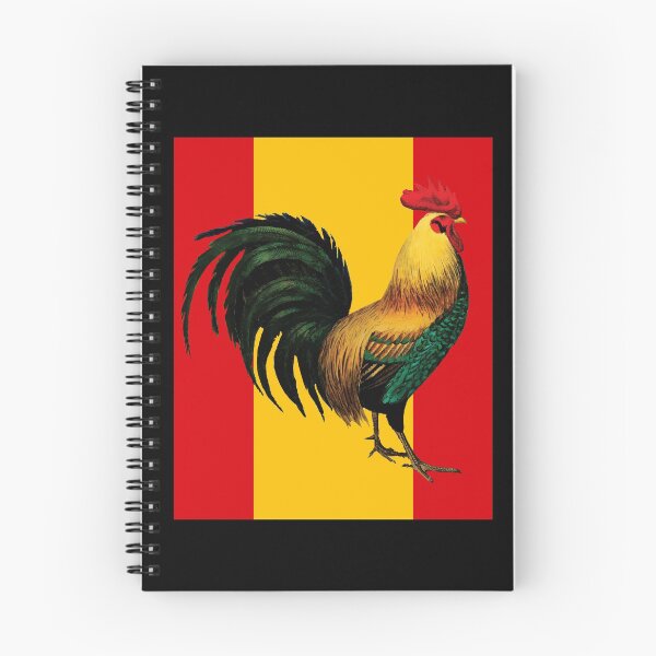 Item preview, Spain Spanish Flag Cock Fight Game Fowl designed and sold by Rustic Valley Studio.