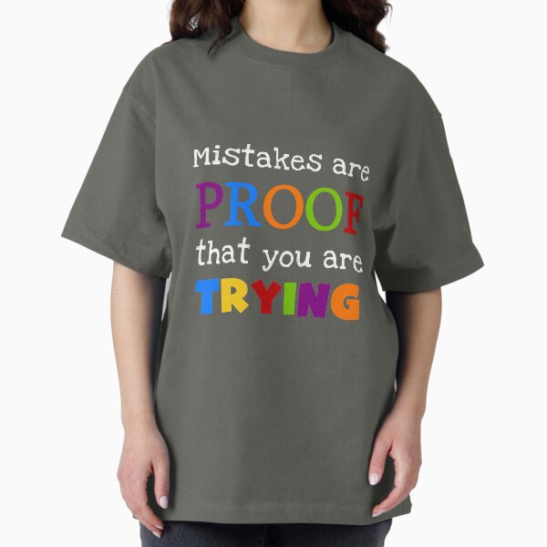 Item preview, Mistakes Are Proof That You Are Trying Text Quote designed and sold by peacockcards.