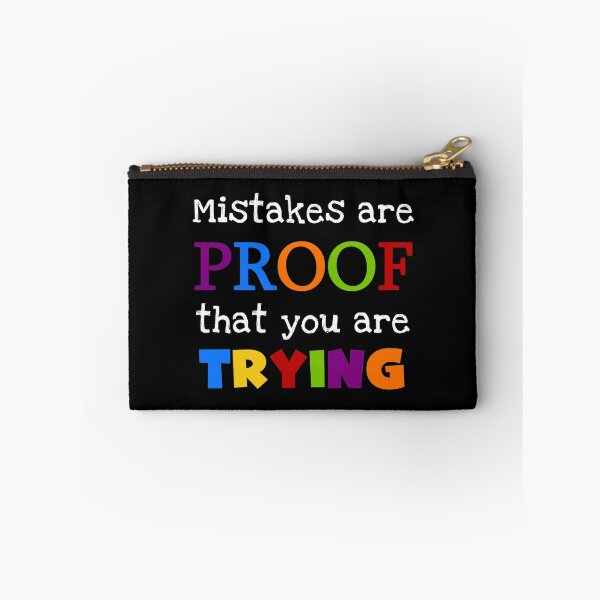 Item preview, Mistakes Are Proof That You Are Trying Text Quote designed and sold by peacockcards.