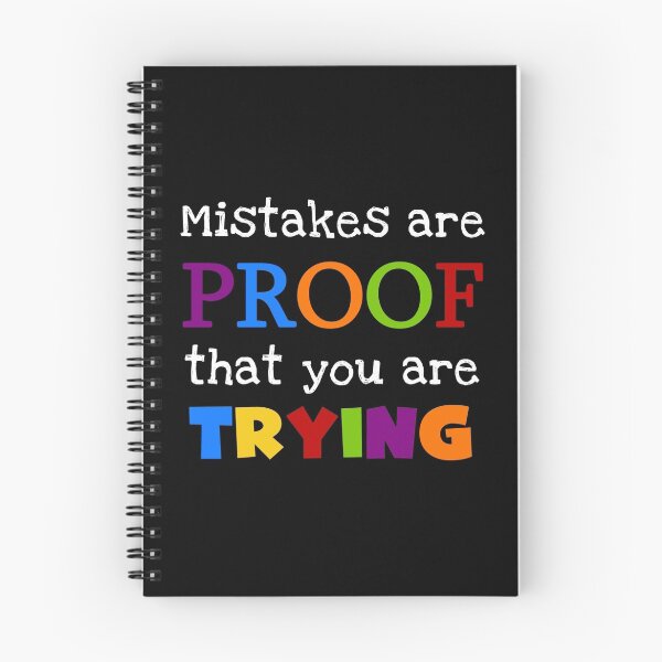 Item preview, Mistakes Are Proof That You Are Trying Text Quote designed and sold by peacockcards.