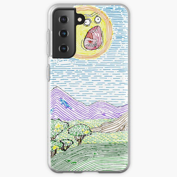 Rick und Morty schreiende Sonne Samsung Galaxy Flexible Hülle