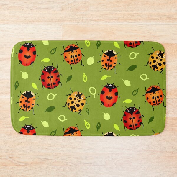 Item preview, Ladybugs - Cute Red, Orange, and Green Bug Illustration Pattern  designed and sold by TheRainbowRoom.