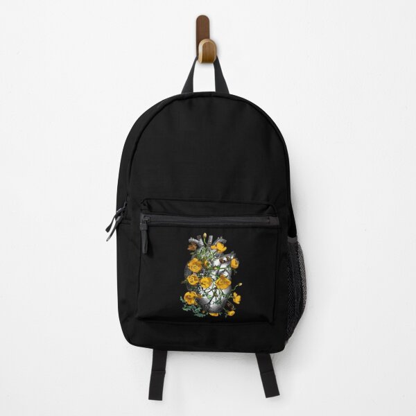 Item preview, Floral Human heart with yellow anemones, vintage effect designed and sold by Collagedream.