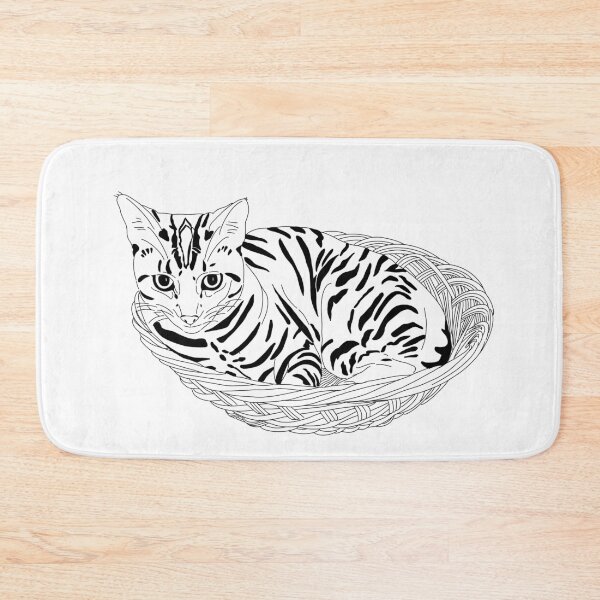 Item preview, Cat in Basket "Tony the Tiger" designed and sold by linesbymichelle.