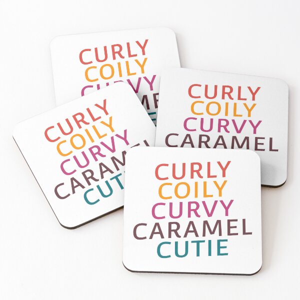 Item preview, Curly Coily Curvy Caramel Cutie Hair Natural Beauty Quote designed and sold by sillyquestions.