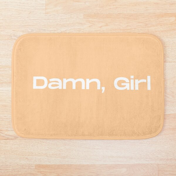 Item preview, Damn Girl Bath Rug Mat designed and sold by ink-kitchen.
