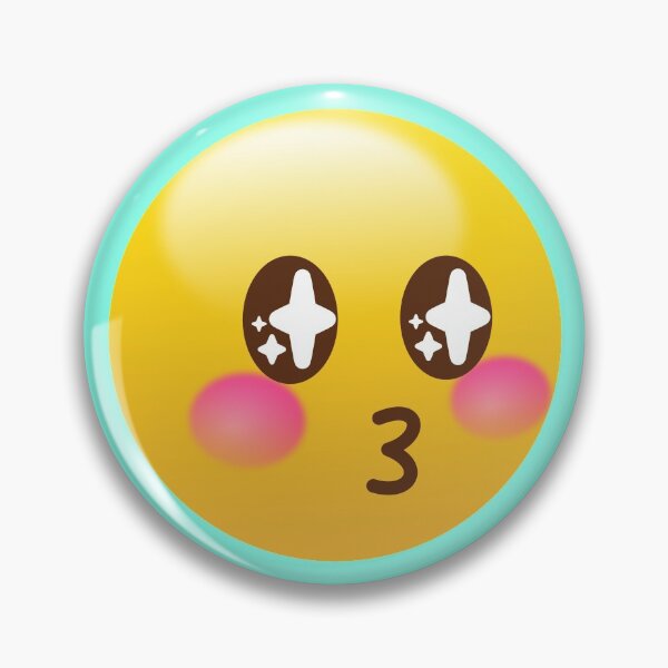 Item preview, o3o kissing emoji with sparkly eyes and blush designed and sold by jadefyre.