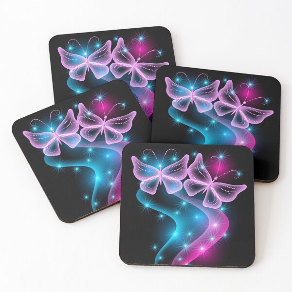 Artikelvorschau, Glitzernde blaue und lila Schmetterlings-Designs entworfen und verkauft von cindyfordyce.