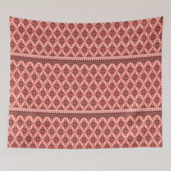 Item preview, Luxury geometric Floral texture on red earth tone background designed and sold by 26Common.
