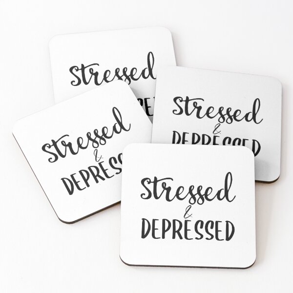 Artikelvorschau, Gestresst und depressiv entworfen und verkauft von Turtle Forged.