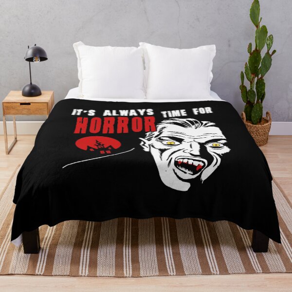 Item preview, It's Always Time For Horror Quote Horror Fan Vampire Scary Graphic designed and sold by sillyquestions.