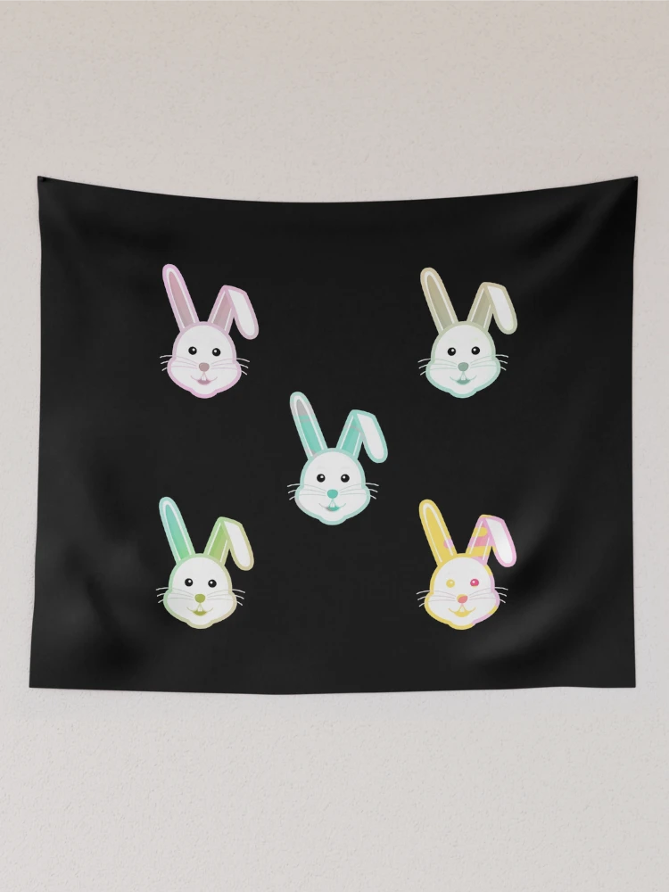 Thumbnail 2 of 3, Tapestry, Cute Rabbit Head designed and sold by Designs-RZ.