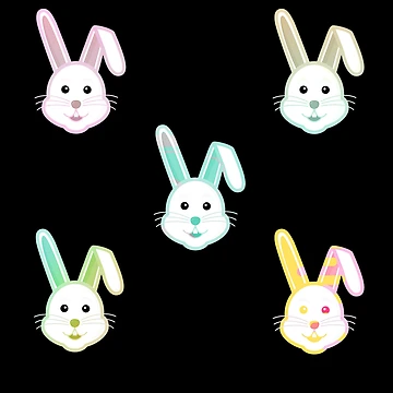Artwork thumbnail, Cute Rabbit Head by Designs-RZ