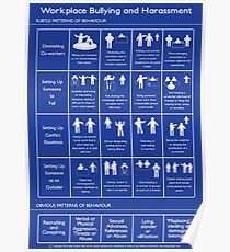 Workplace Bullying and Harassment Poster - UK/ Aus Version Poster
