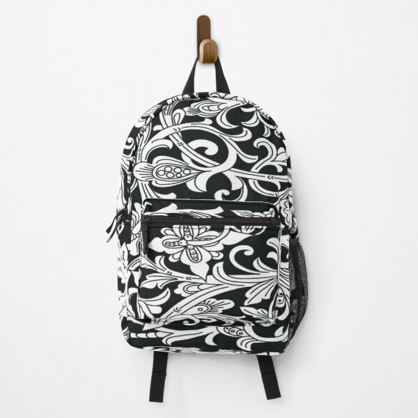 Item preview, Black and white floral Persian Siah Ghalam (black pencil) designed and sold by Zodiac-Mania.