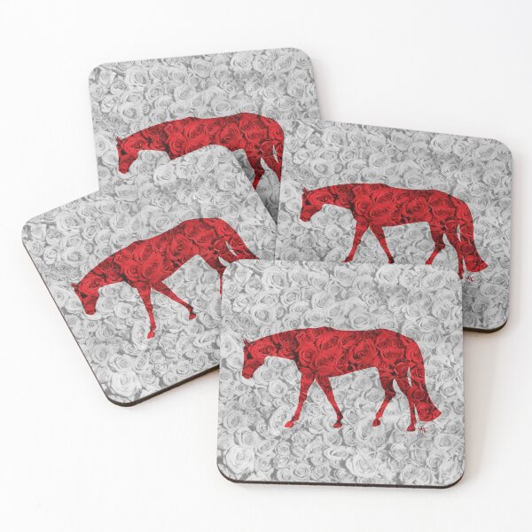 Item preview, Quarter Horse - Red Roses designed and sold by Maria Adriana Casas.