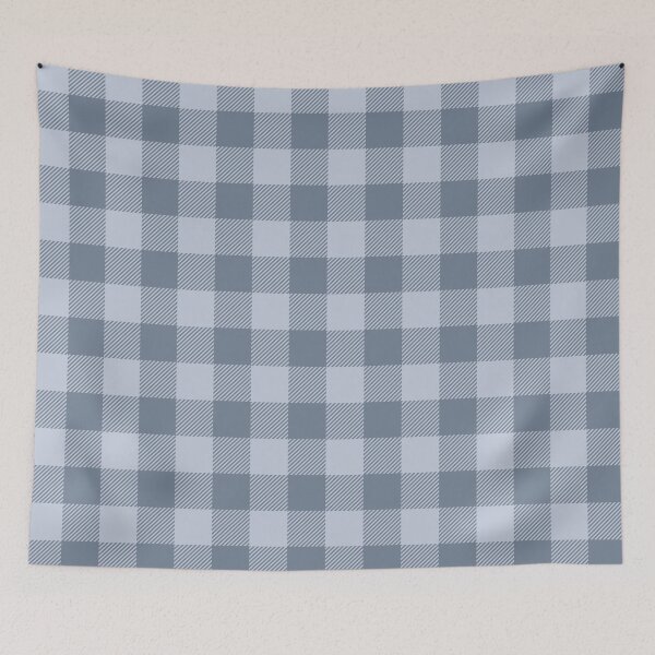 Item preview, Silver mist & stone blue buffalo plaid designed and sold by fowons.