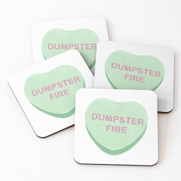 Item preview, Dumpster Fire • Rejected Candy Heart • Funny Valentine • Conversation Hearts designed and sold by ThreeLeggedDane.