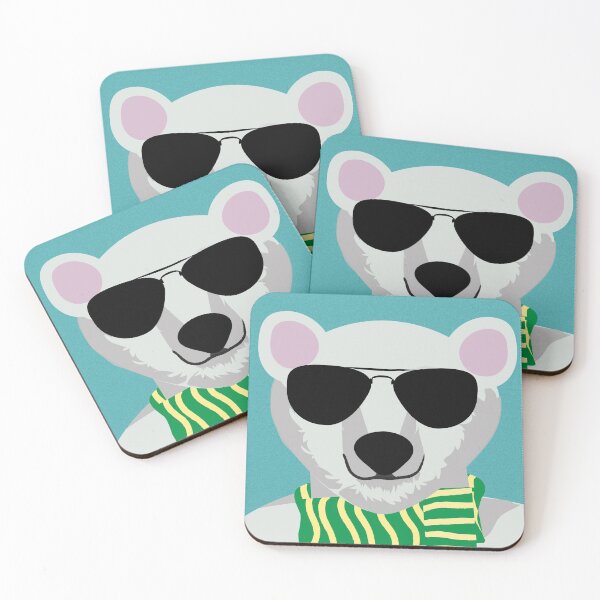 Item preview, Cute cool white bear pattern designed and sold by myseptember18th.
