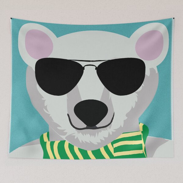 Item preview, Cute cool white bear pattern designed and sold by myseptember18th.