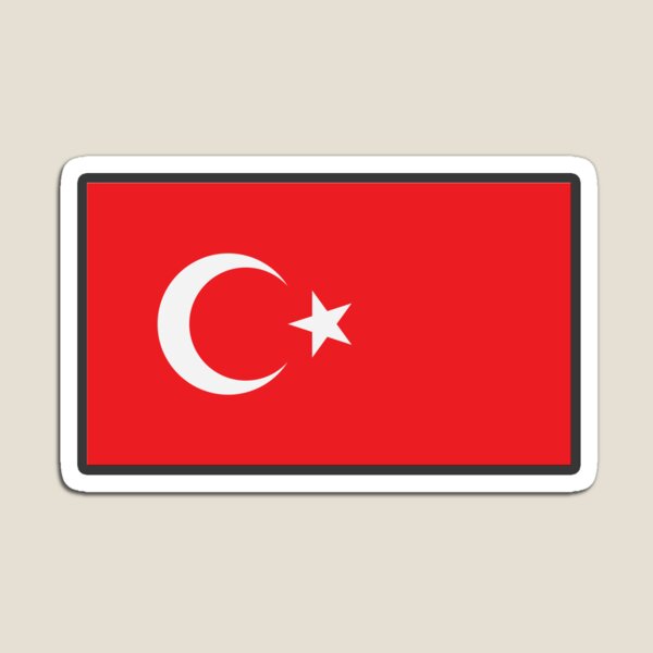 Item preview, Türkei Flag Magnet - Tokio 2021 - Welt der Farbflaggen designed and sold by WorldColorFlags.