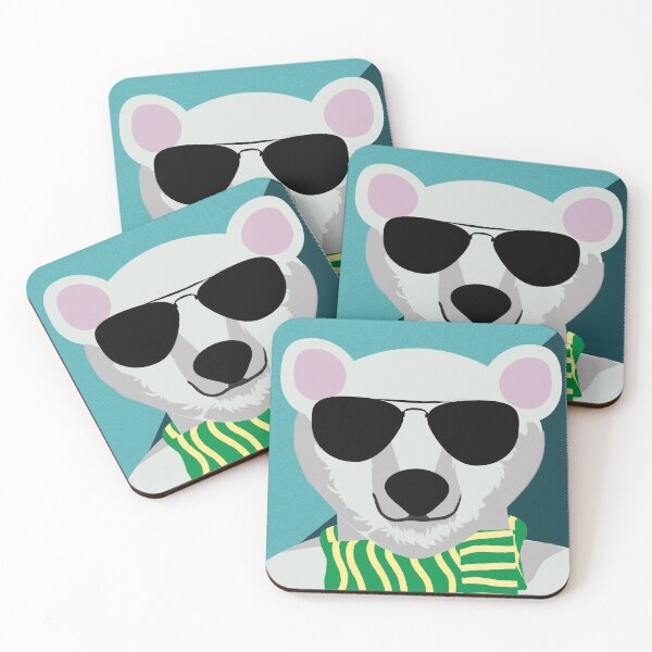 Item preview, Cool white bear with sungalsses design designed and sold by myseptember18th.