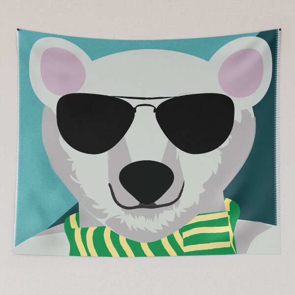 Item preview, Cool white bear with sungalsses design designed and sold by myseptember18th.