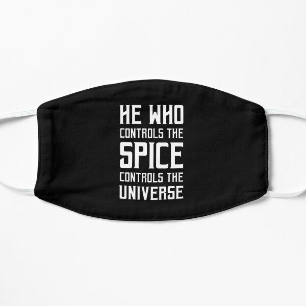 Dune - He who controls the Spice controls the universe (White) - Flat Mask