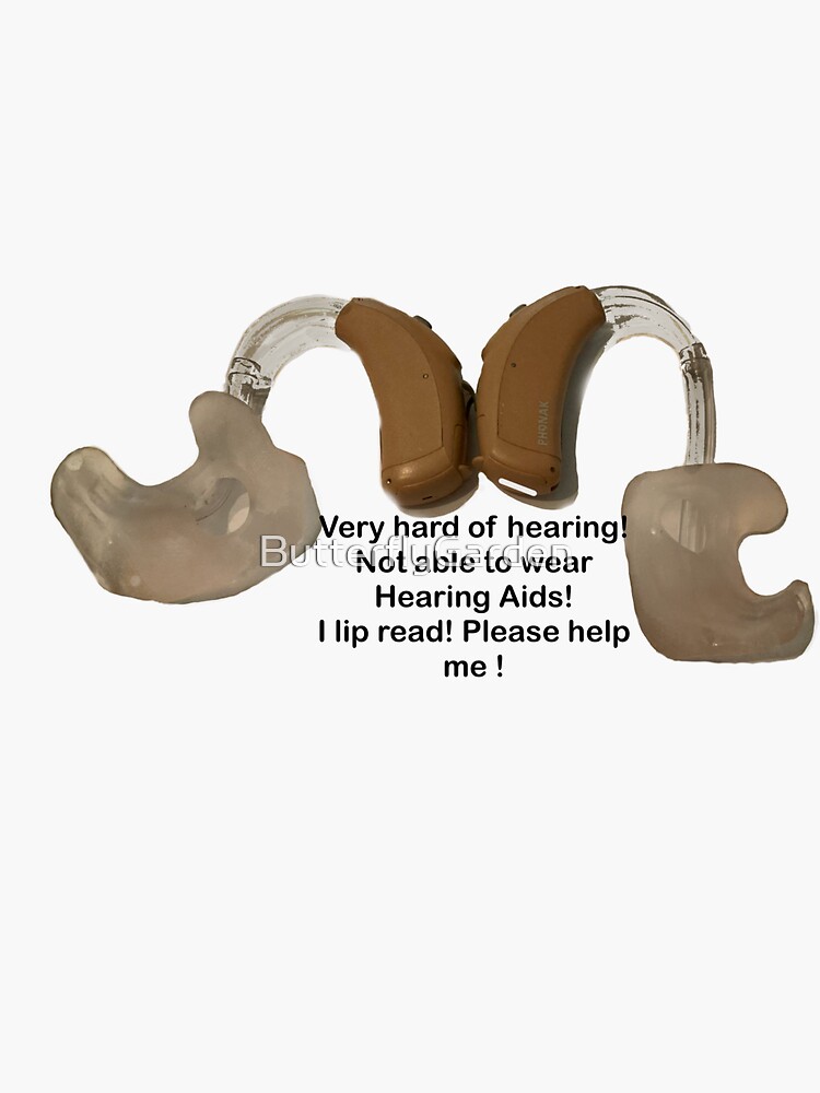 "Hard of hearing awareness" Sticker for Sale by ButterflyGarden Redbubble