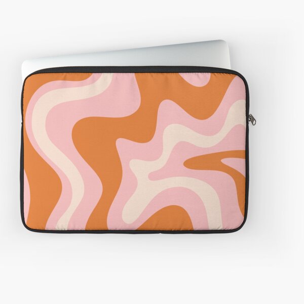 Item preview, Liquid Swirl Retro Modern Abstract Pattern in Orange Pink Cream designed and sold by kierkegaard.