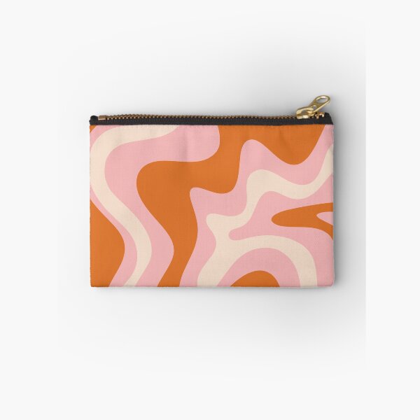 Item preview, Liquid Swirl Retro Modern Abstract Pattern in Orange Pink Cream designed and sold by kierkegaard.