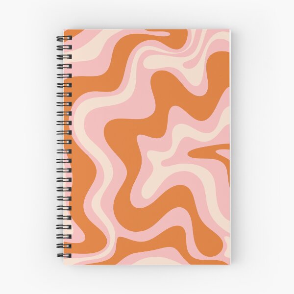 Item preview, Liquid Swirl Retro Modern Abstract Pattern in Orange Pink Cream designed and sold by kierkegaard.