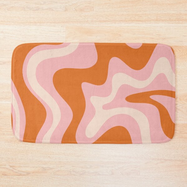 Item preview, Liquid Swirl Retro Modern Abstract Pattern in Orange Pink Cream designed and sold by kierkegaard.