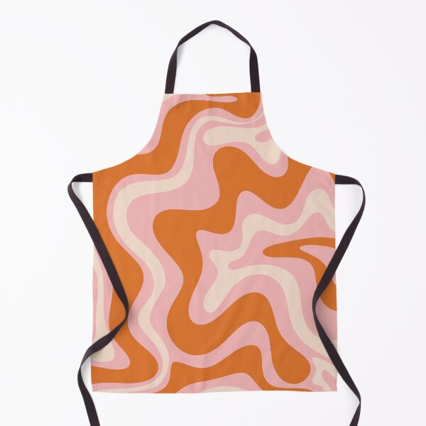 Item preview, Liquid Swirl Retro Modern Abstract Pattern in Orange Pink Cream designed and sold by kierkegaard.