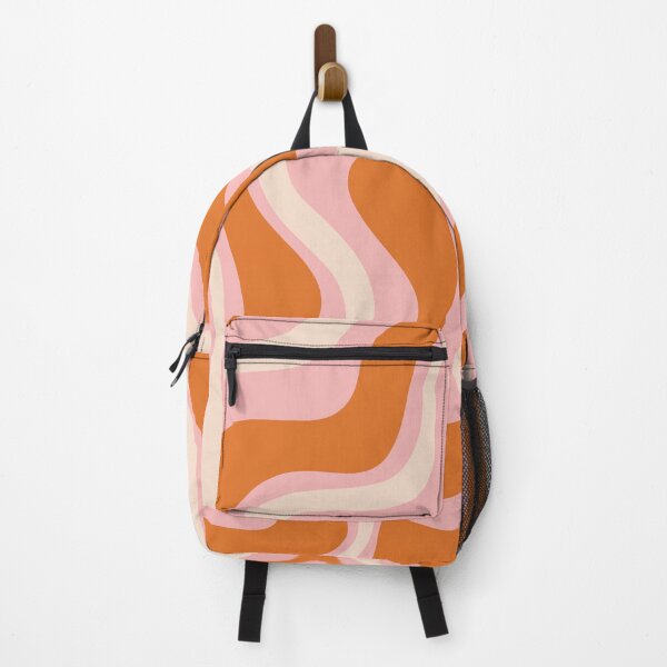 Item preview, Liquid Swirl Retro Modern Abstract Pattern in Orange Pink Cream designed and sold by kierkegaard.
