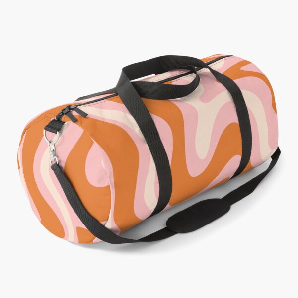 Item preview, Liquid Swirl Retro Modern Abstract Pattern in Orange Pink Cream designed and sold by kierkegaard.