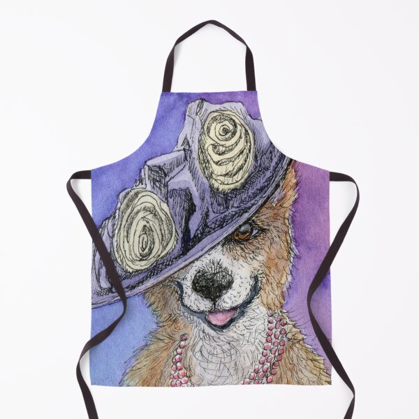 Item preview, My fair corgi - Welsh corgi dog wearing a floral hat designed and sold by SusanAlisonArt.