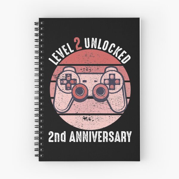 Item preview, Level 2 Unlocked 2nd Anniversary designed and sold by RandomStuffShop.