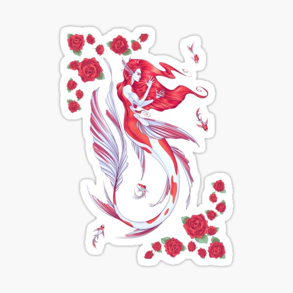 Koi Mermaid Sticker
