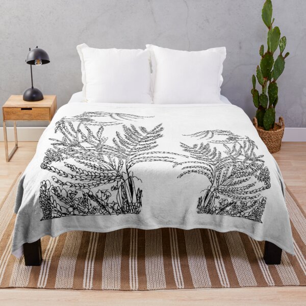 Item preview, Black And White Plant Ferns designed and sold by badlydrawnbabe.