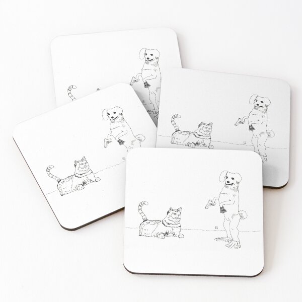 Item preview, Hand Dog and Face Cat designed and sold by marksketches.